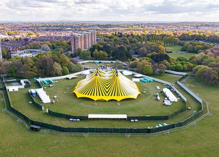 Arial View Of Sefton Park Pilot Festival After Construction