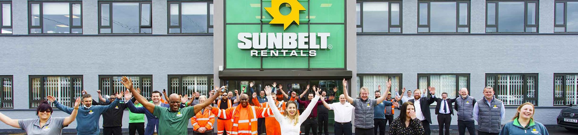 Sunbelt Rentals Heathrow Colleagues Celebrating